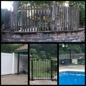 Fence project before and after